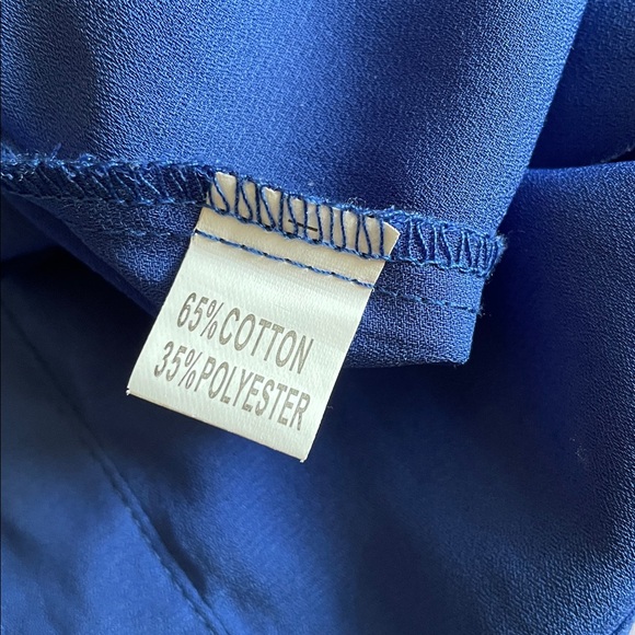 FlyCurvy Blue Ruffled Blouse - Picture 4 of 4